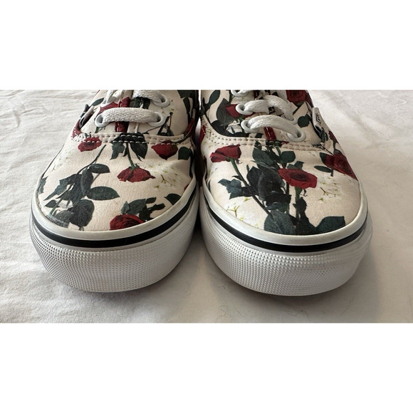 VANS Authentic shoes women Sz 5.5/ Mens 4 Roses Flower FLoral Skate - Picture 3 of 16